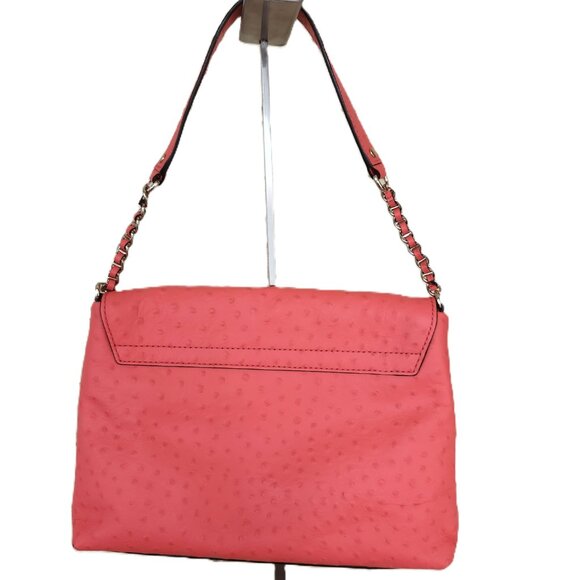 Euc Kate Spade Portola Valley Ostrich Embossed Leather Satchel Handbag - Picture 2 of 15